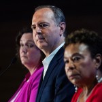 Reps. Katie Porter, Adam Schiff and Barbara Lee participate in the National Union of Healthcare Workers Senate Candidate Forum.