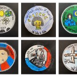 A collection of children's drawings depicting designs for their own Sally Ride quarters.