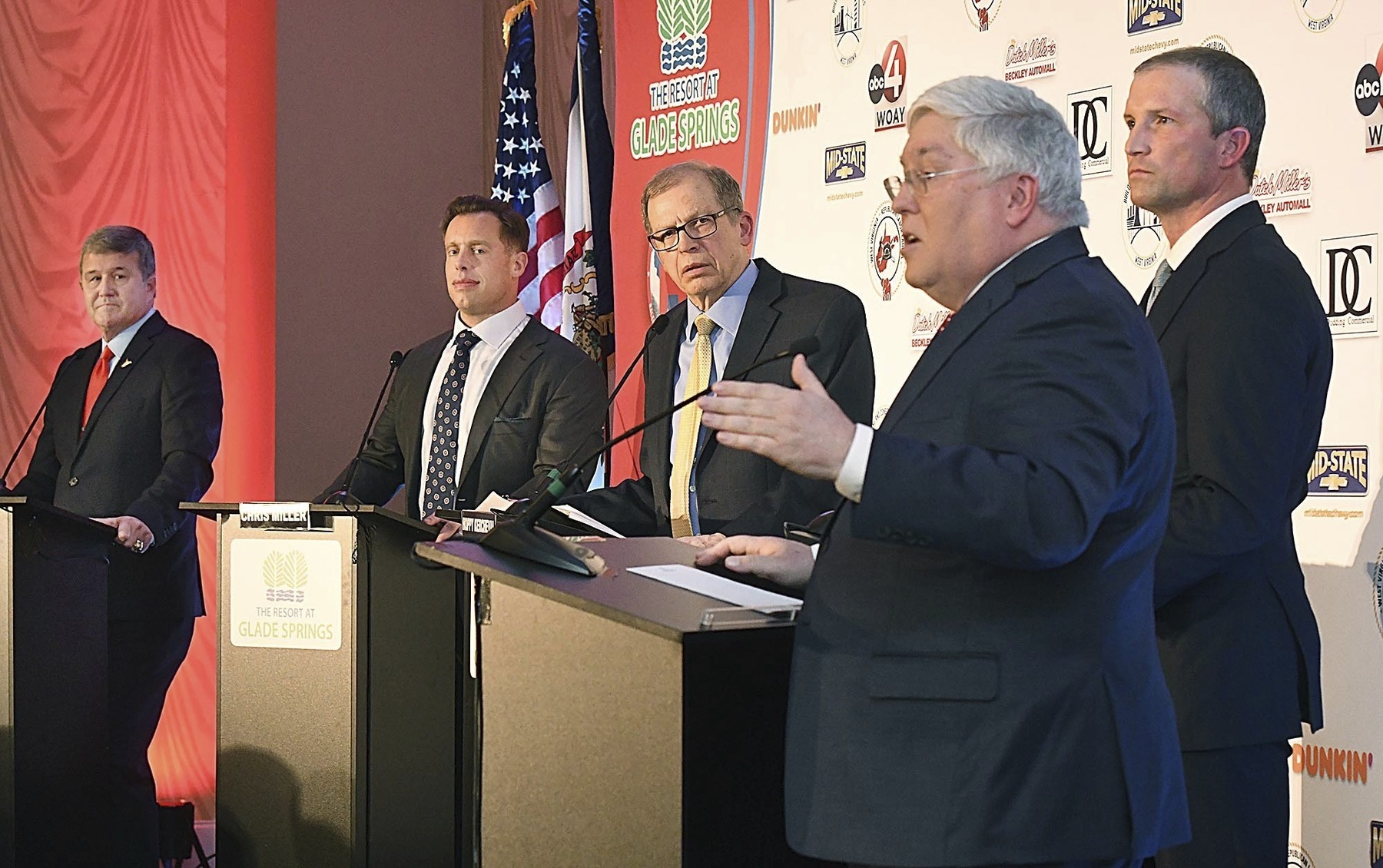 West Virginia gubernatorial candidates participate during a GOP debate.