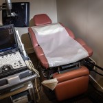 A patient room is seen at a fertility center.