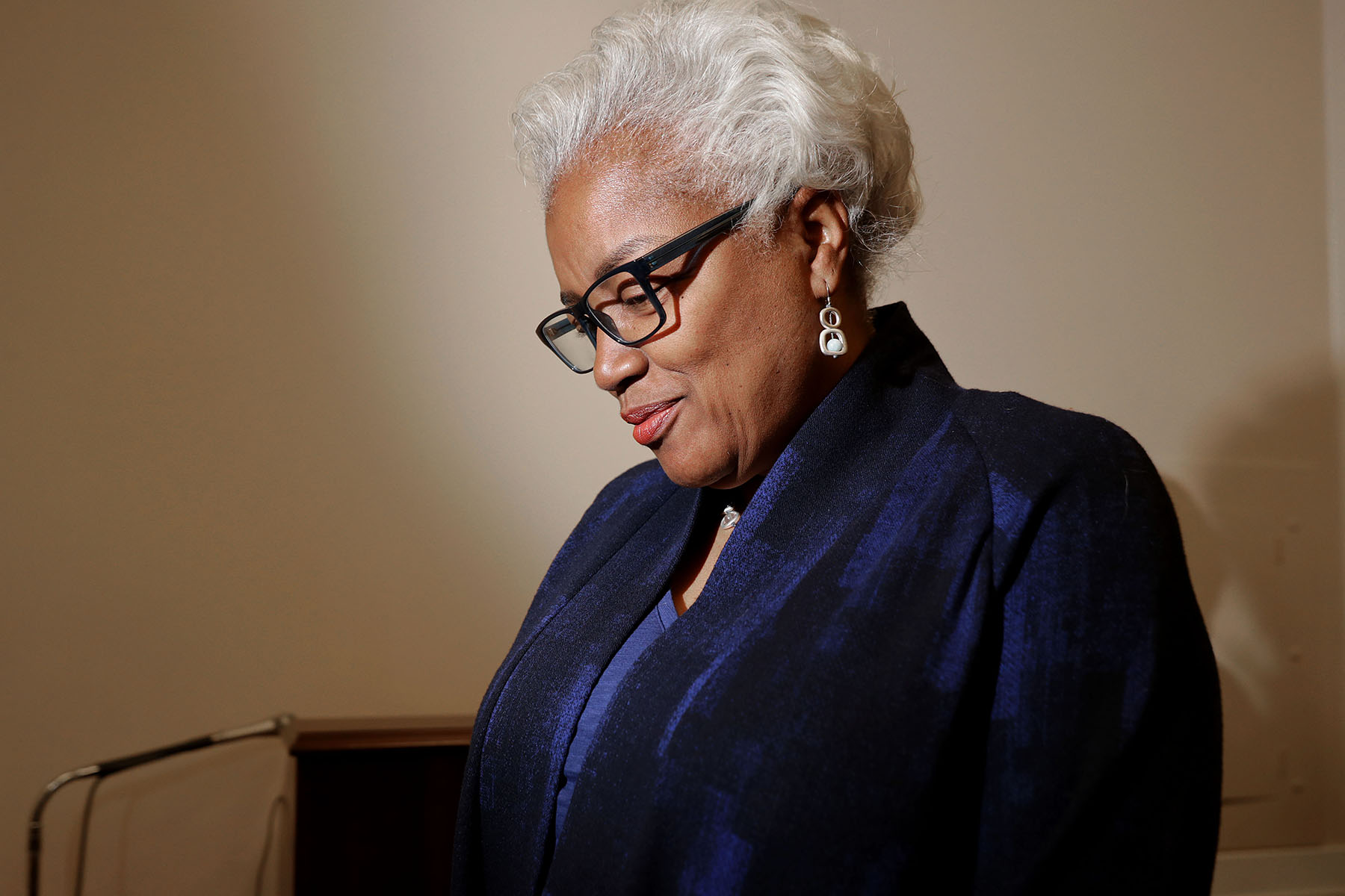 Donna Brazile participates in a panel discussion about Women's History Month.