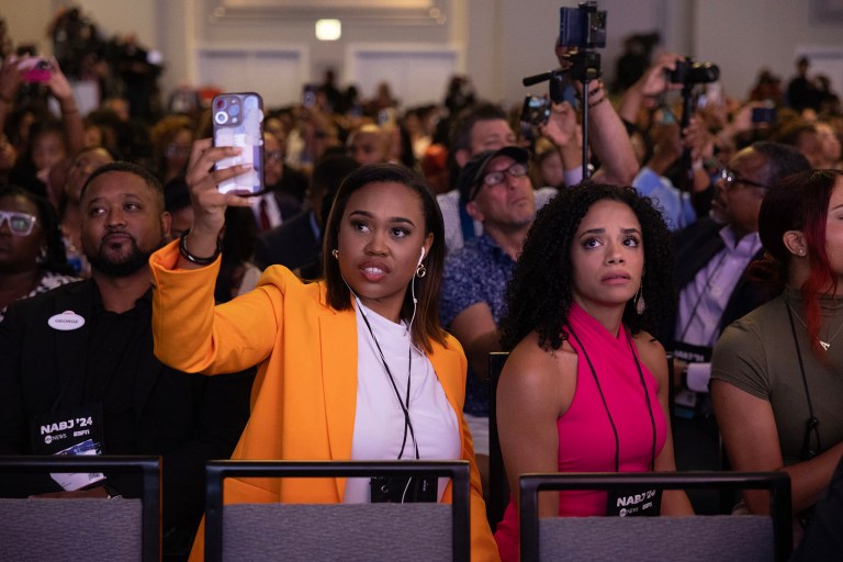 Trump questions Harris’ racial identity, insults ABC's Rachel Scott at