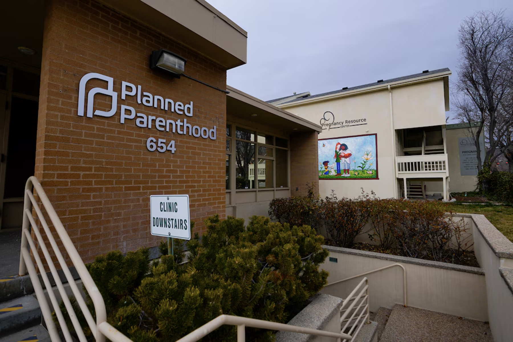 Planned Parenthood is seen next to the Pregnancy Resource Center of Salt Lake City.