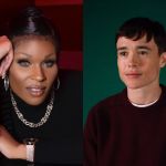 Diptych of headshots of Peppermint and Eliott Page