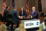 Wisconsin Supreme Court candidates Brad Schimel and Susan Crawford participate in a debate.