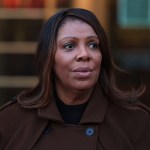 New York Attorney General Letitia James speaks during a press conference